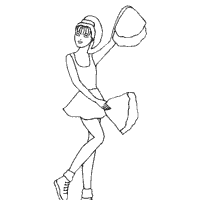 Cheerleader barbie coloring pages