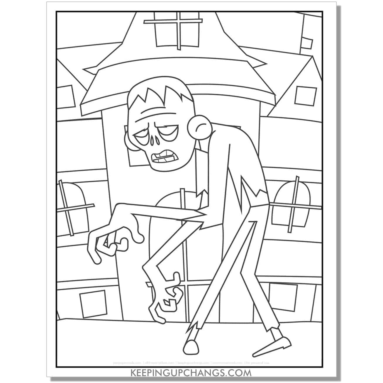 Free zombie coloring pages sheets most popular printables