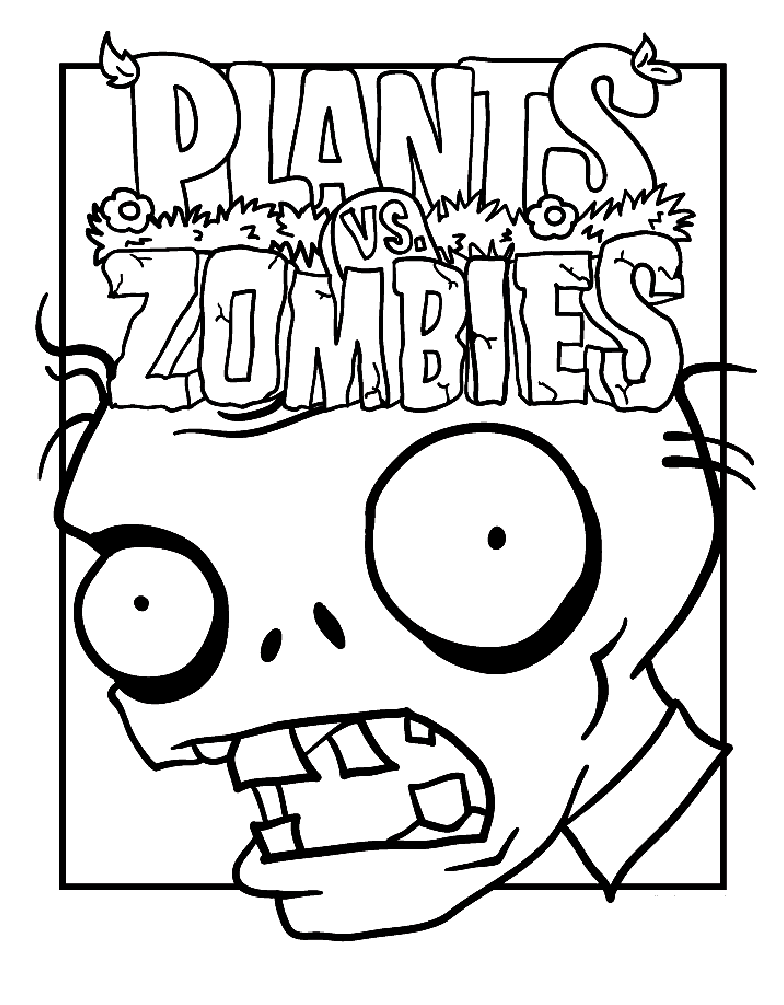 Plants vs zombie coloring pages to print for free