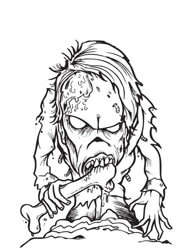 Free printable zombies coloring pages for kids