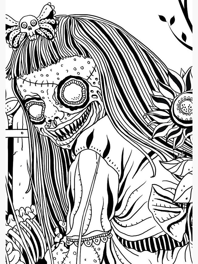 Adult coloring zombie spiral notebook by yuna