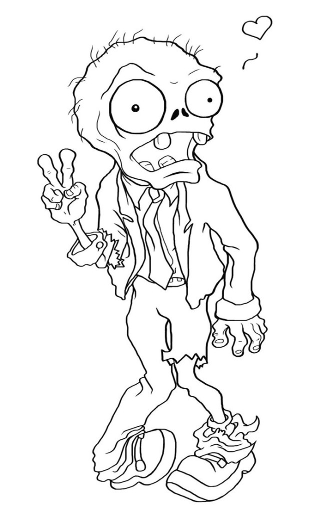 Free printable zombies coloring pages for kids