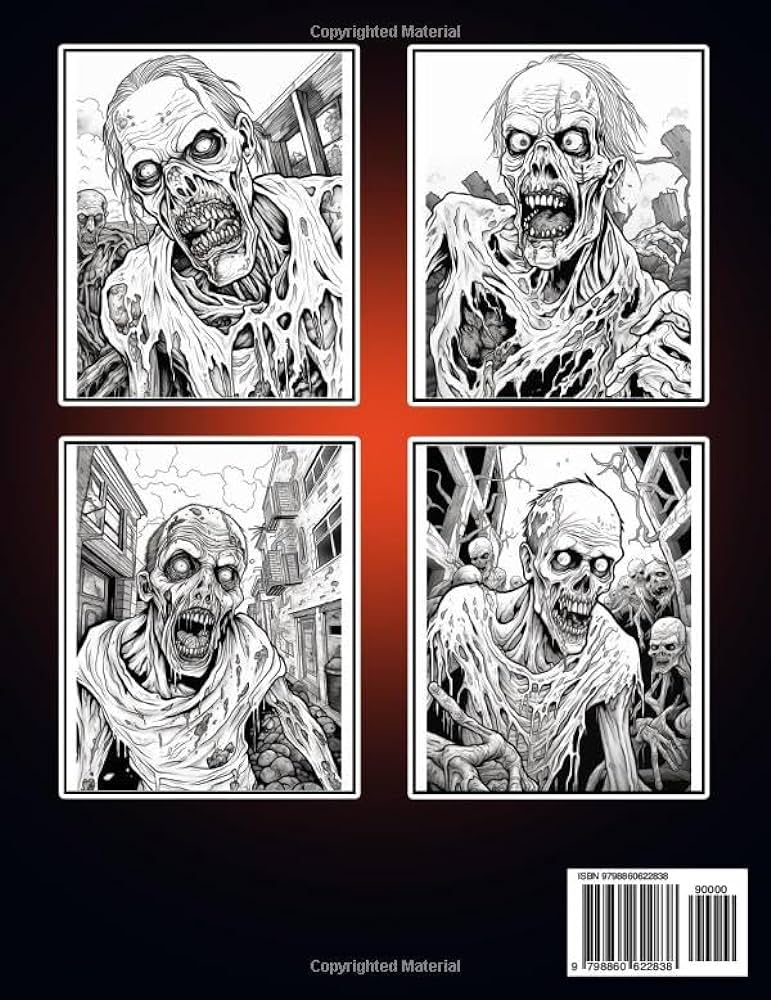 Zombie nightmare coloring a horror coloring book for adults teens women and men coloring pages of scary and creepy designs to provide relief activity size