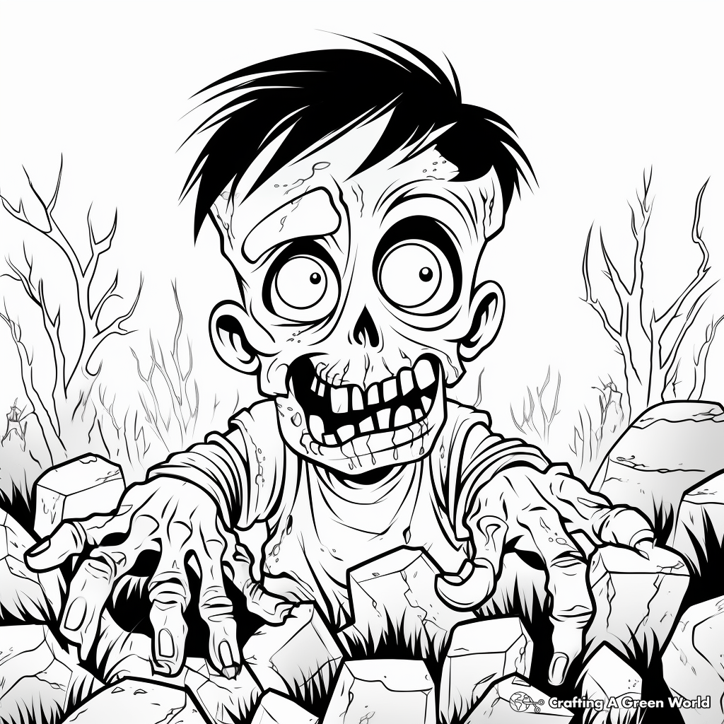 Zombie coloring pages