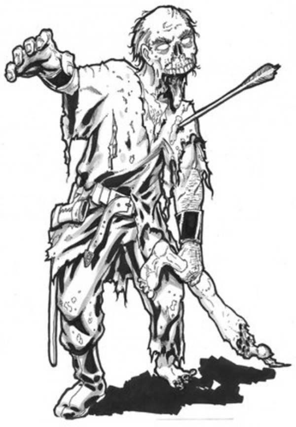 Zombie coloring pages scary coloring pages free adult coloring pages