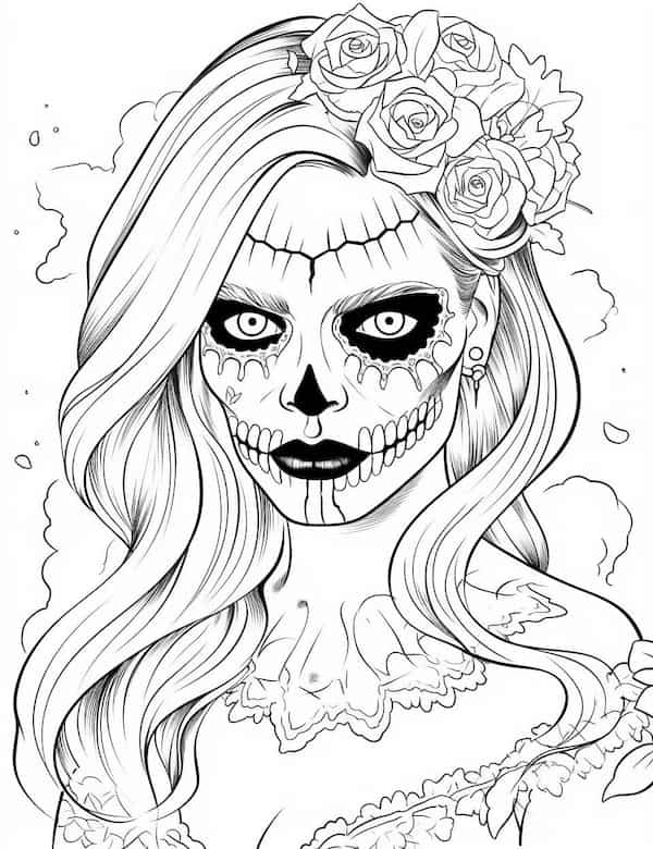 Spooky halloween coloring pages for kids and adults