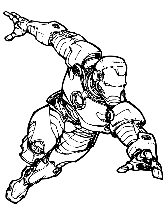 Zombie iron man coloring pages