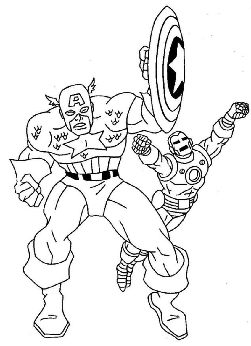 Coloring page captain america superheroes â printable coloring pages