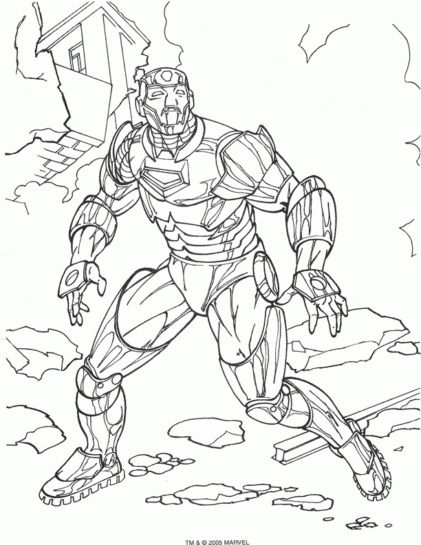 Free printable iron man coloring pages for kids