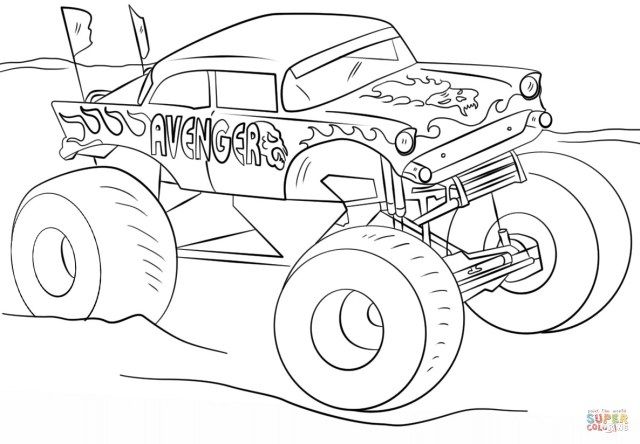 Inspiration picture of monster jam coloring pages