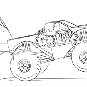 Monster truck coloring pages printable for free download