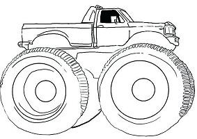 Monster truck coloring pages printable for free download