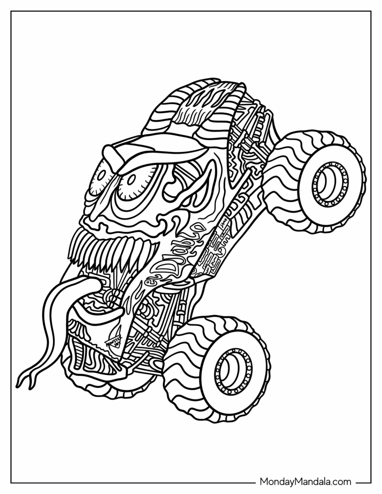 Monster jam coloring pages free pdf printables