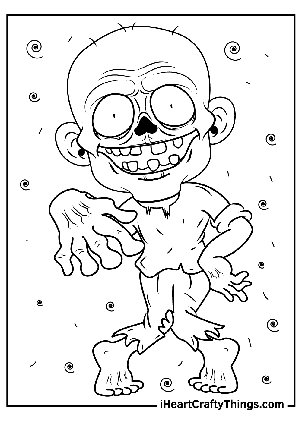 Zombie coloring pages free printables