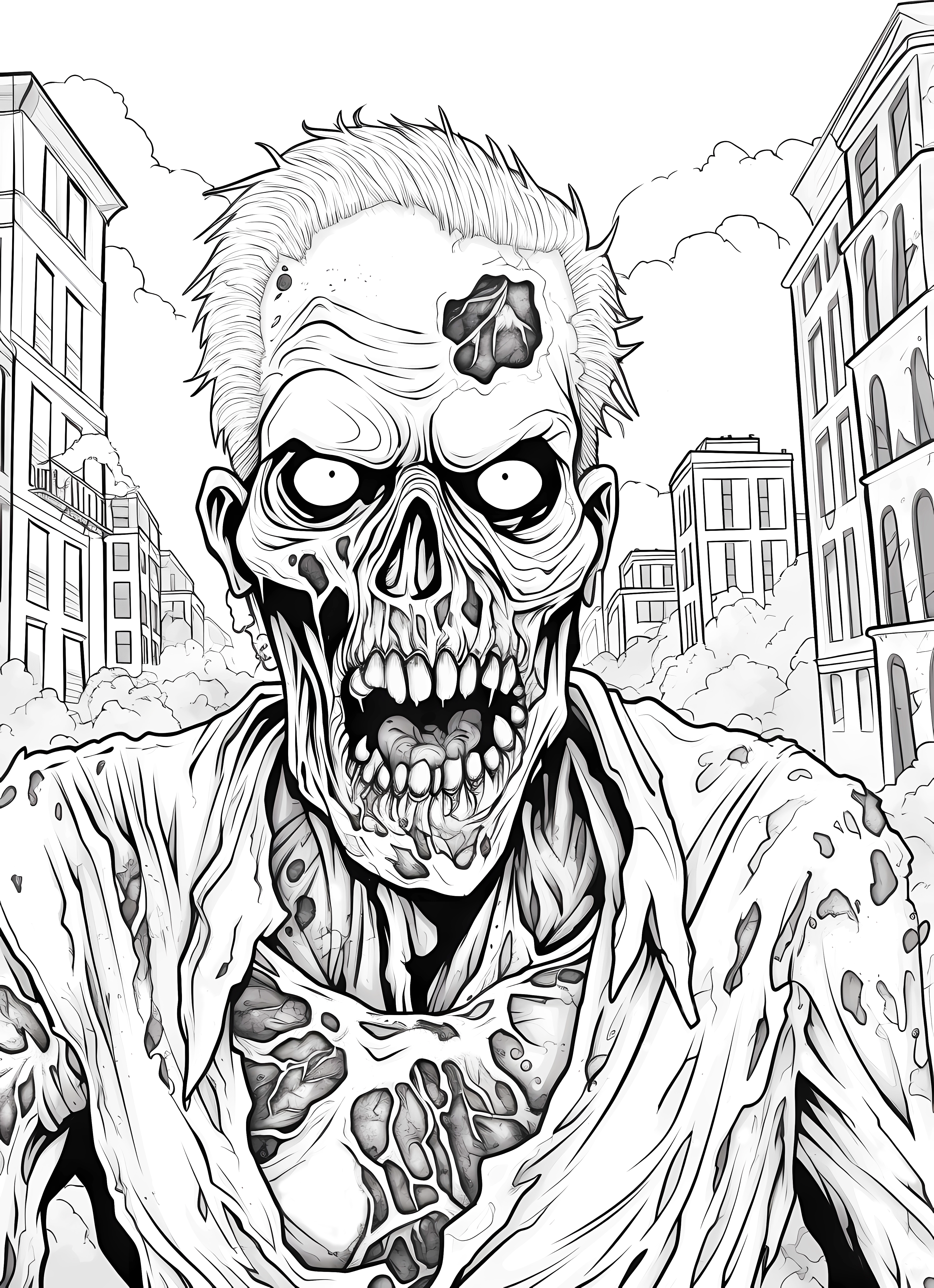 A couple of free pages from my latest coloring book creepy zombies rcoloringbookspastime