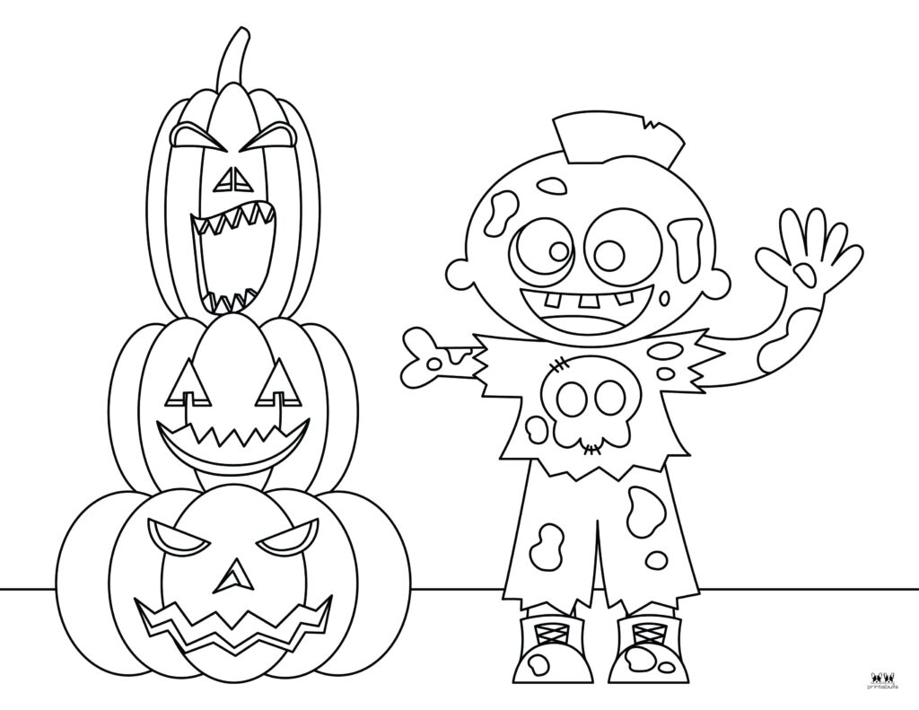 Zombie coloring pages