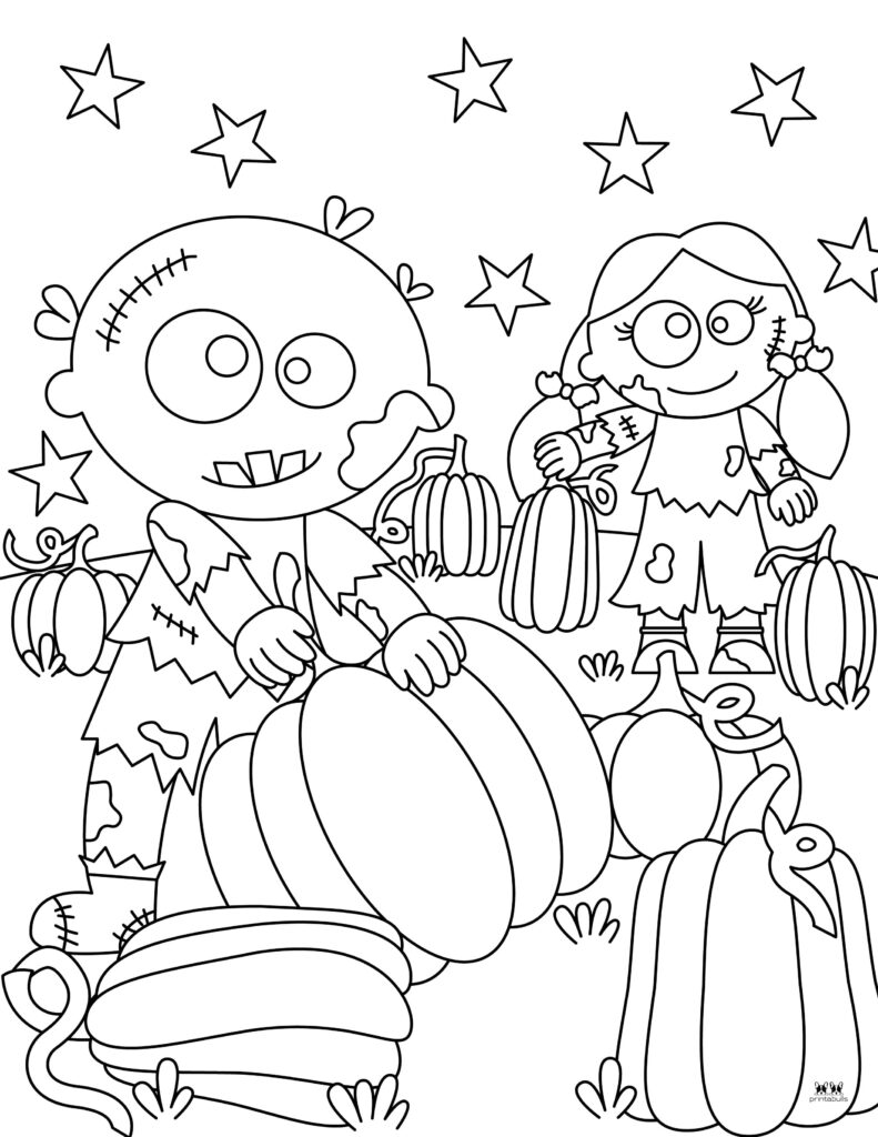 Zombie coloring pages