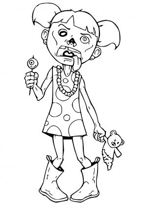 Free printable zombie coloring pages for adults and kids