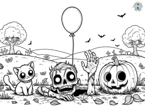 Zombie coloring page