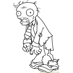 Zombie coloring page for kids