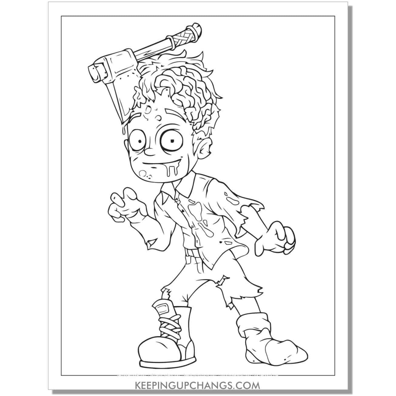 Free zombie coloring pages sheets most popular printables