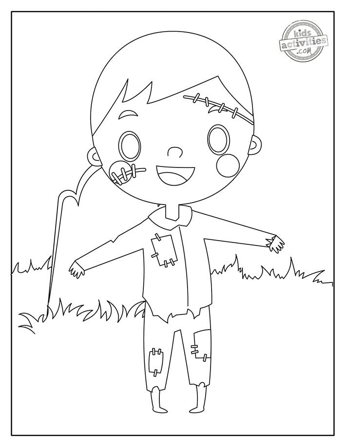 Spooky printable zombie coloring pages kids activities blog