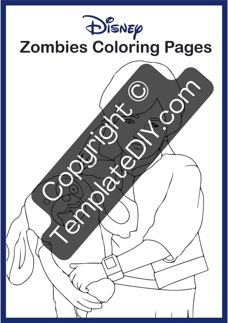 Disney zombies coloring pages printable template in pdf word in zombie disney coloring pages love coloring pages