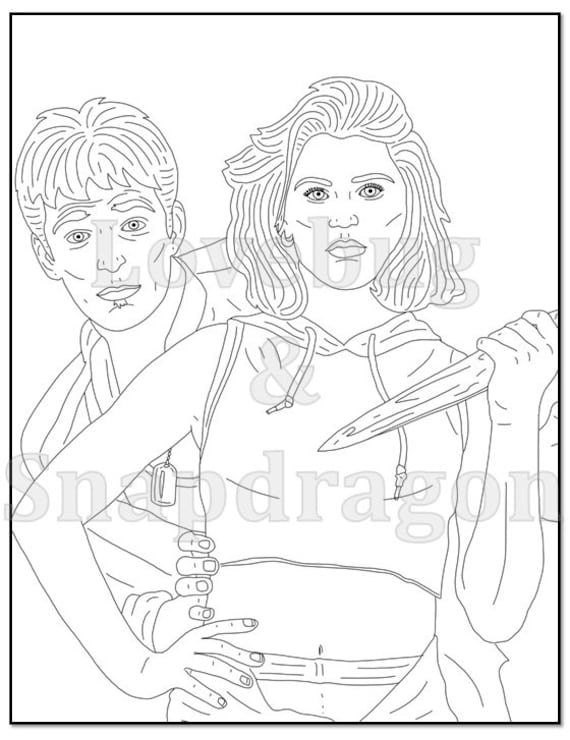 Action heroes digital coloring book instant print pdf