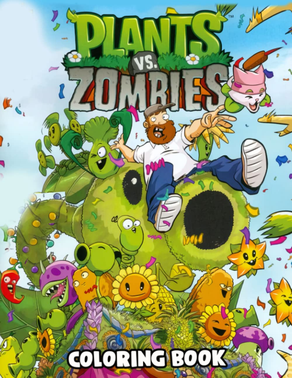 Plants vs zombies coloring book an awesome book for kids loving plants vs zombies to enjoy and create amazing artworks funny pages for fans edition by larry anderson