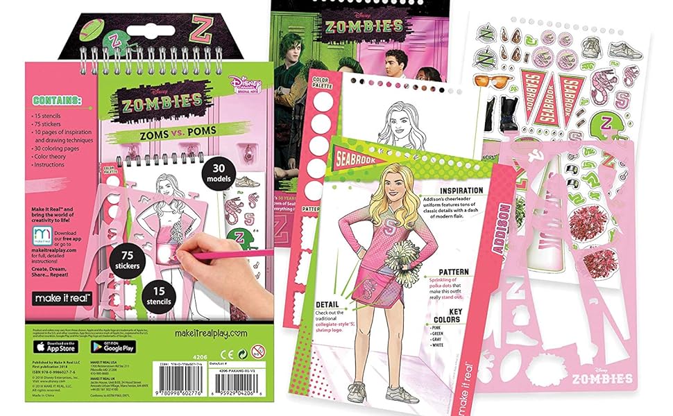 Make it real disney zombie sketchbook toys games