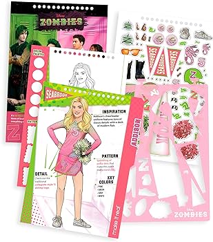 Make it real â disney zombies fashion design sketchbook disney inspired fashion design loring book for girls includes addison bree sketch pages stencils stickers and design guide home