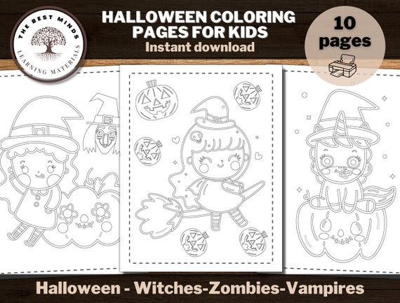 Halloween coloring pages for kids age