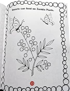 Zombie plant coloring activity book for kids grow this fun interactive plant for christmas