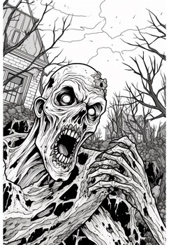 Zombies coloring pages by art coloring book tpt