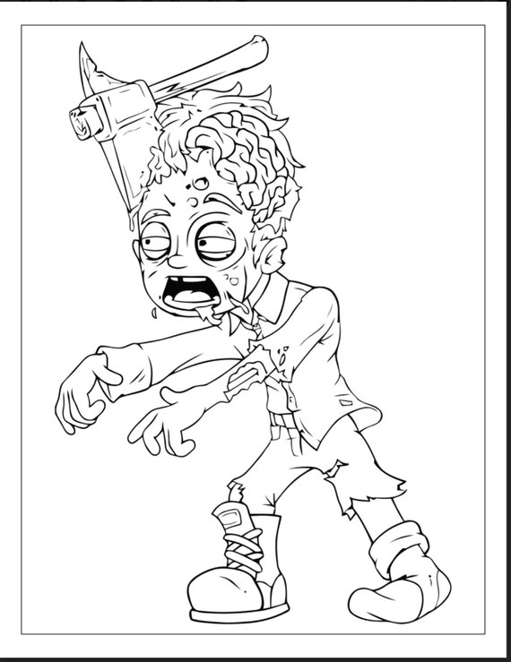 Adult zombie coloring pages