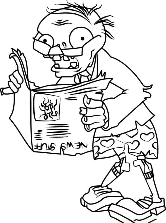 Plants vs zombies coloring pages printable for free download