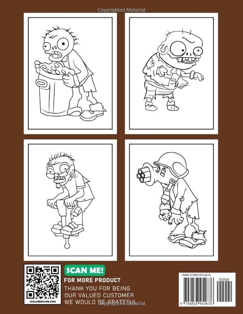 Funny zombies coloring book hilarious design zombies pages to drawing for childs