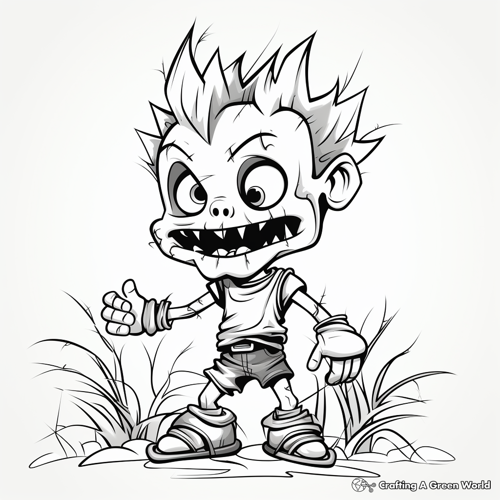 Zombie coloring pages