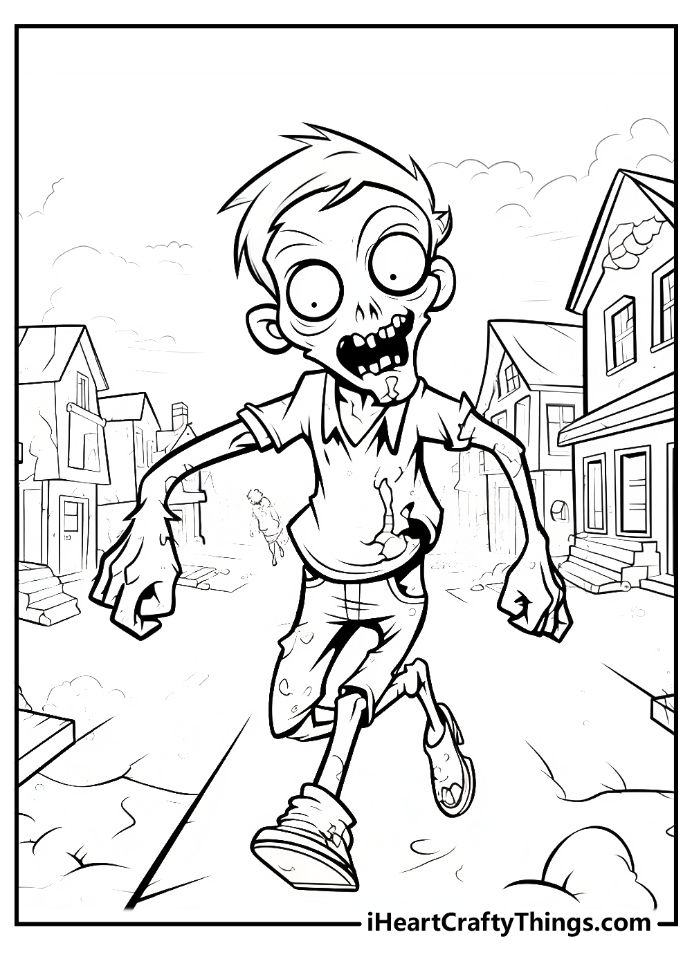 Zombie coloring pages free printables