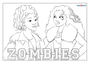 Free printable disney zombie coloring pages for kids