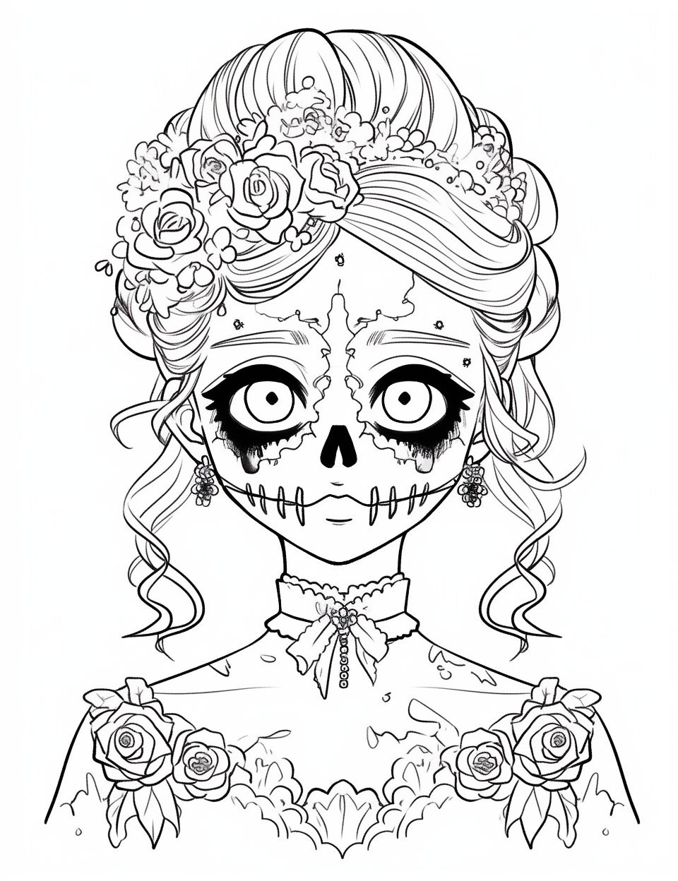 Spooky halloween coloring pages for kids and adults