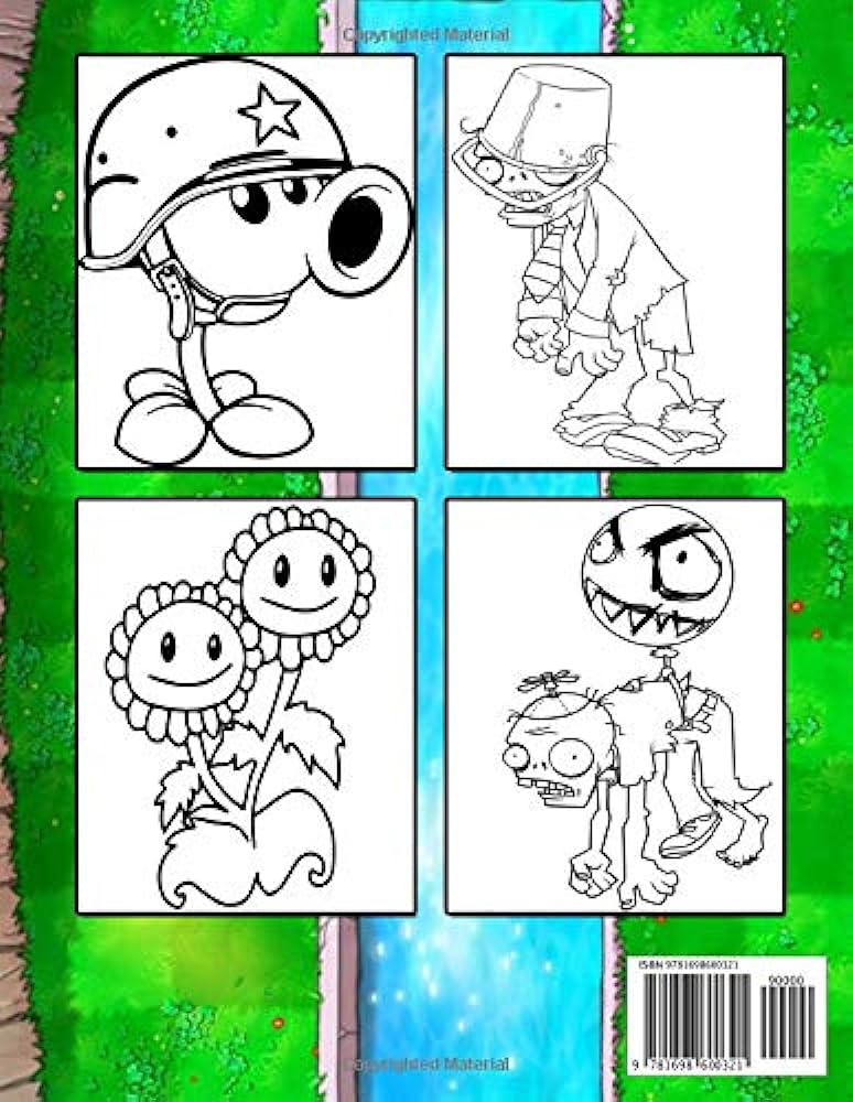 Plants vs zombies coloring book over great coloring pages for kids ages