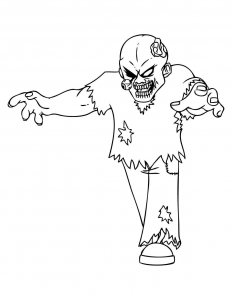 Zombie picture to print and color