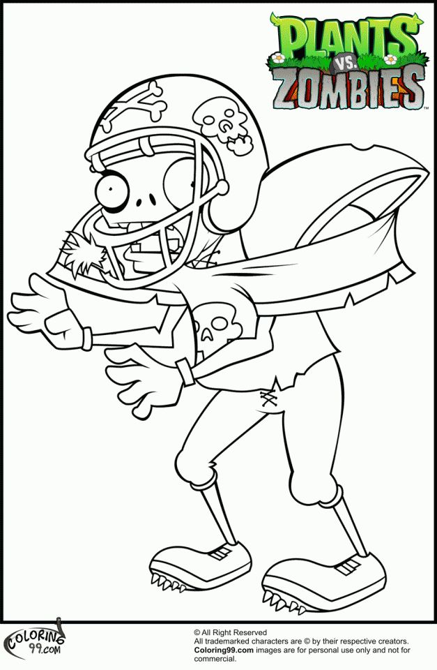 Free plants vs zombies football zombie coloring pages laptopezine plants vs zombies coloring pages plants vs zombies birthday party