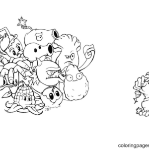 Plants vs zombies coloring pages printable for free download