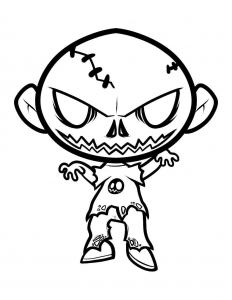 Zombie coloring pages for kids