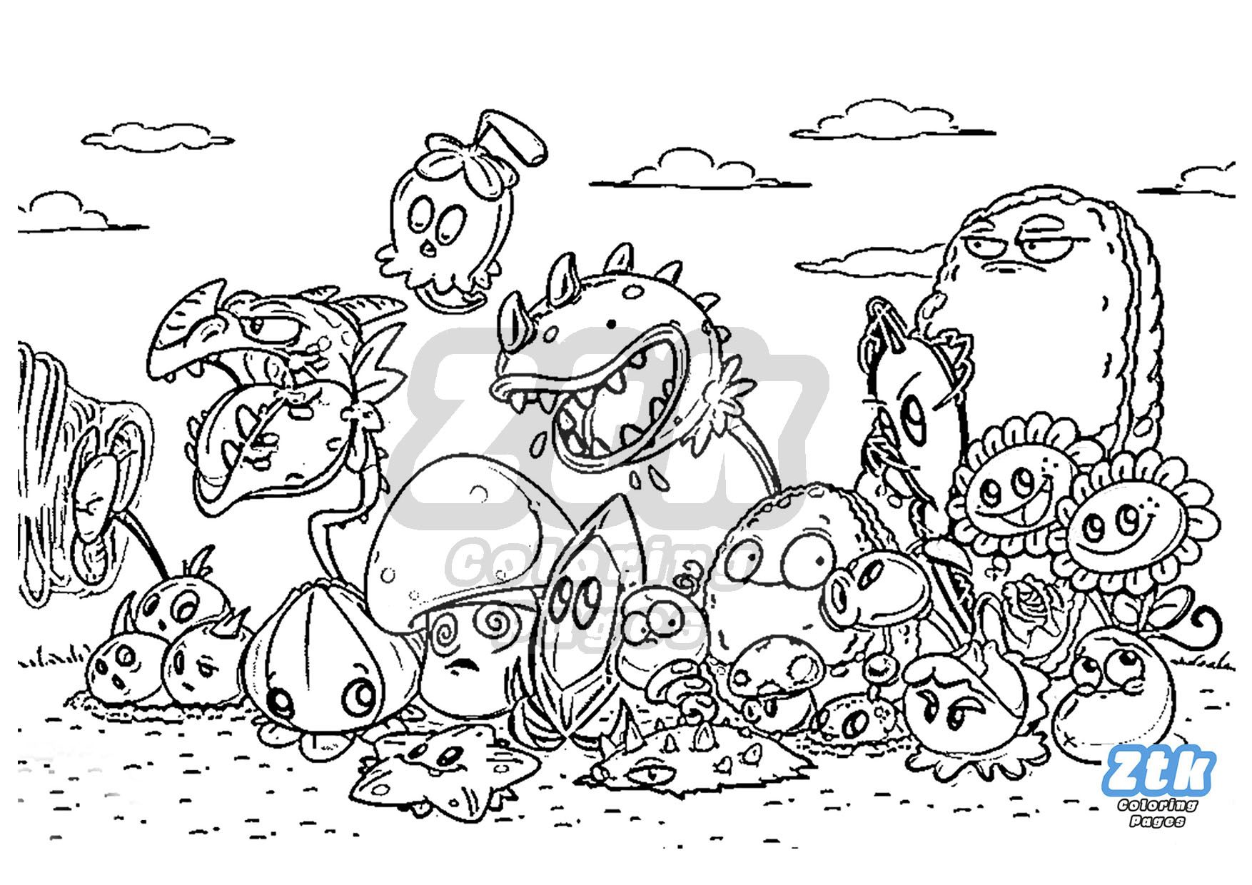 Plants vs zombies to paint ztk coloring pages plantas contra zumbis zombies desenhos para colorir