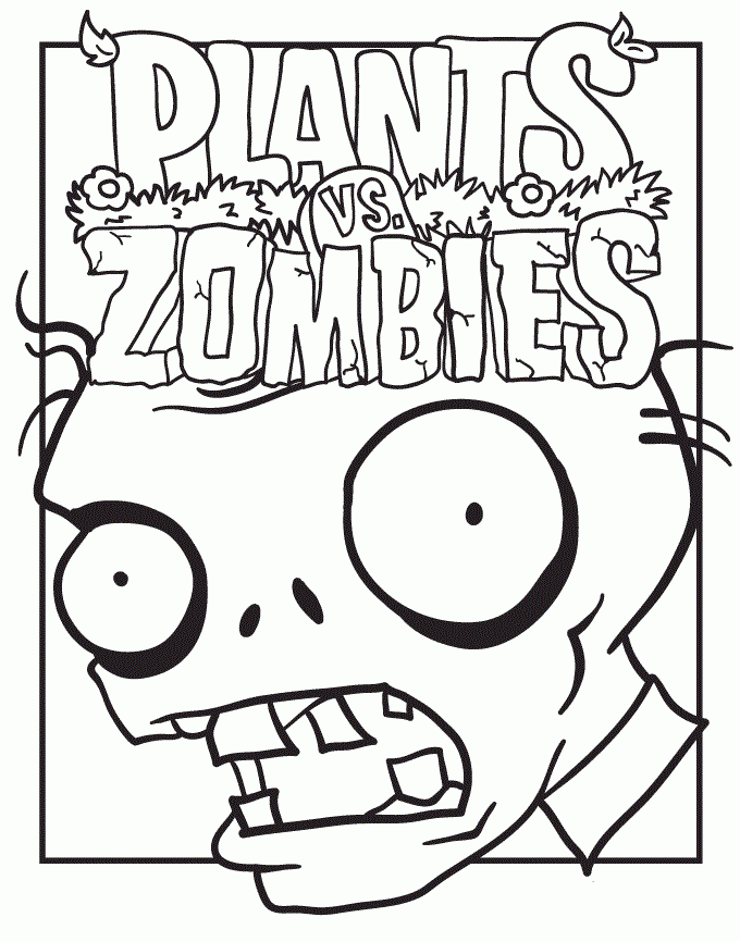 Free printable plants vs zombies coloring pages