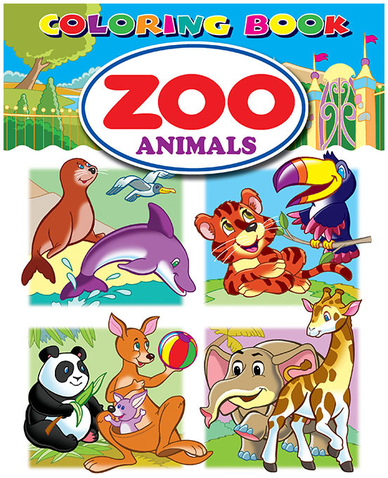 Wholesale zoo animals coloring books pages