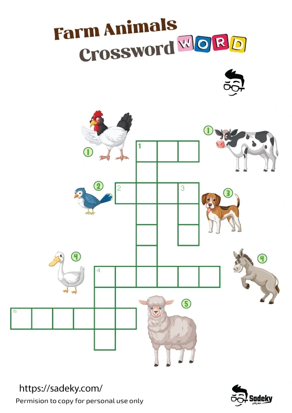 Free animal crossword puzzles printable with answer